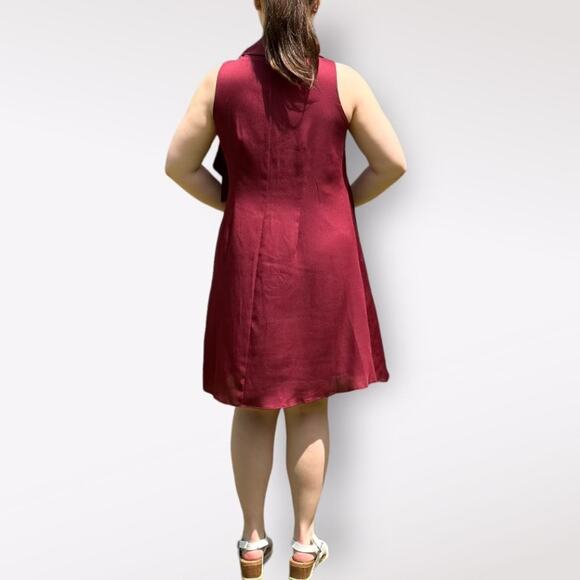 Signature by Robbie Bee  Tie-Neck‎ Sleeveless Shift Dress Size 6P - Picture 3 of 9